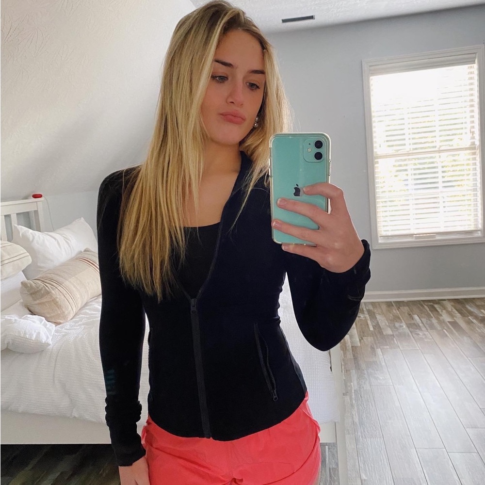 black athletic jacket